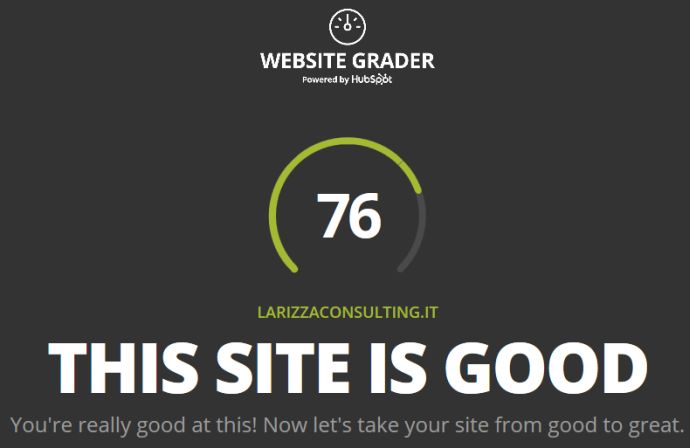 Web site grader Larizza Consulting